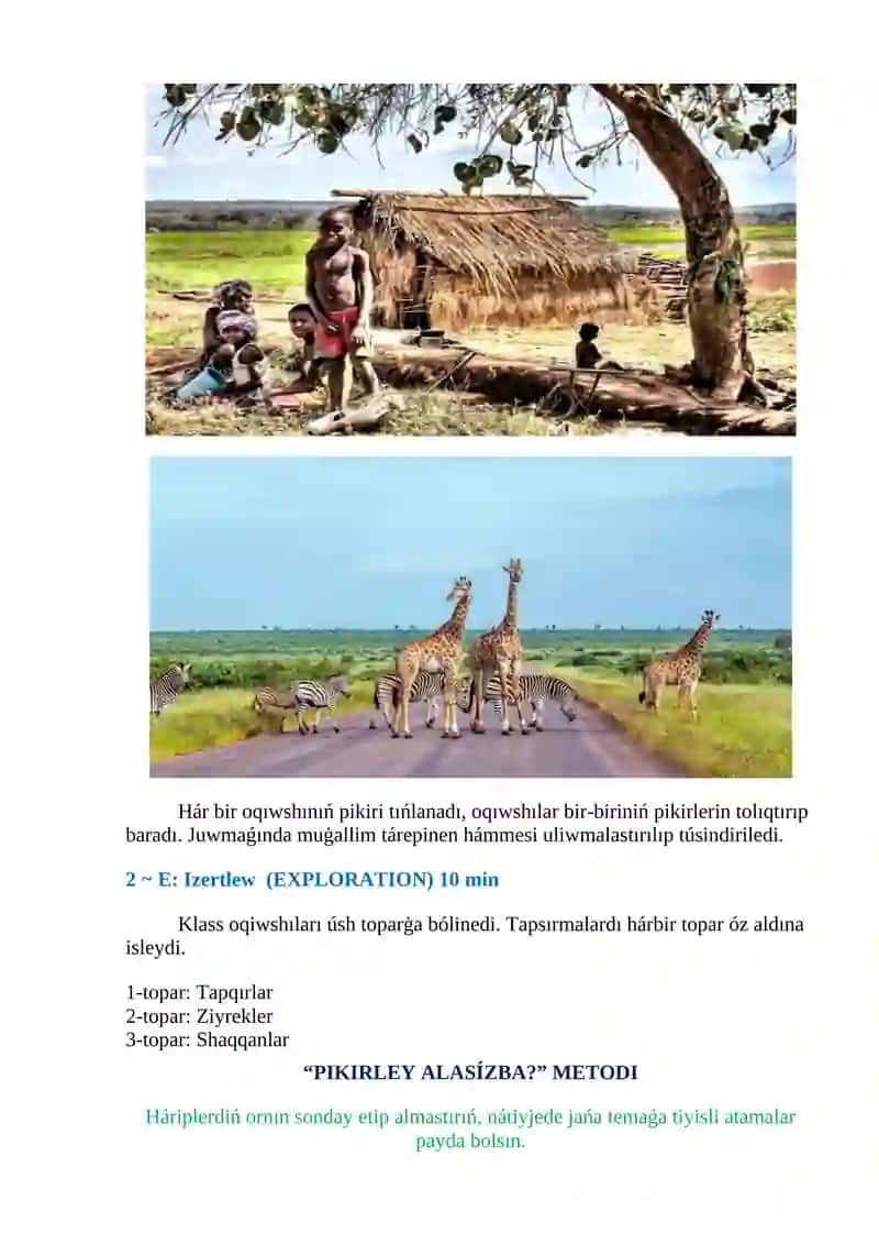 AFRIKA MATERIGINIŃ KLIMAT ÓZGESHELIKLERI. KLIMAT POYASLARÍ 4