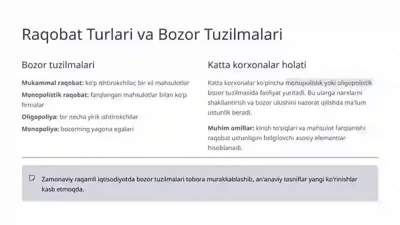 Raqobat va Raqobatbardoshlik Asoslari 4