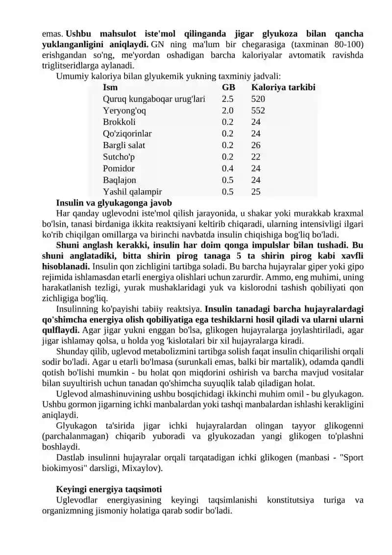 Karbonsuvlar tuzilishi va funksiyalari 4