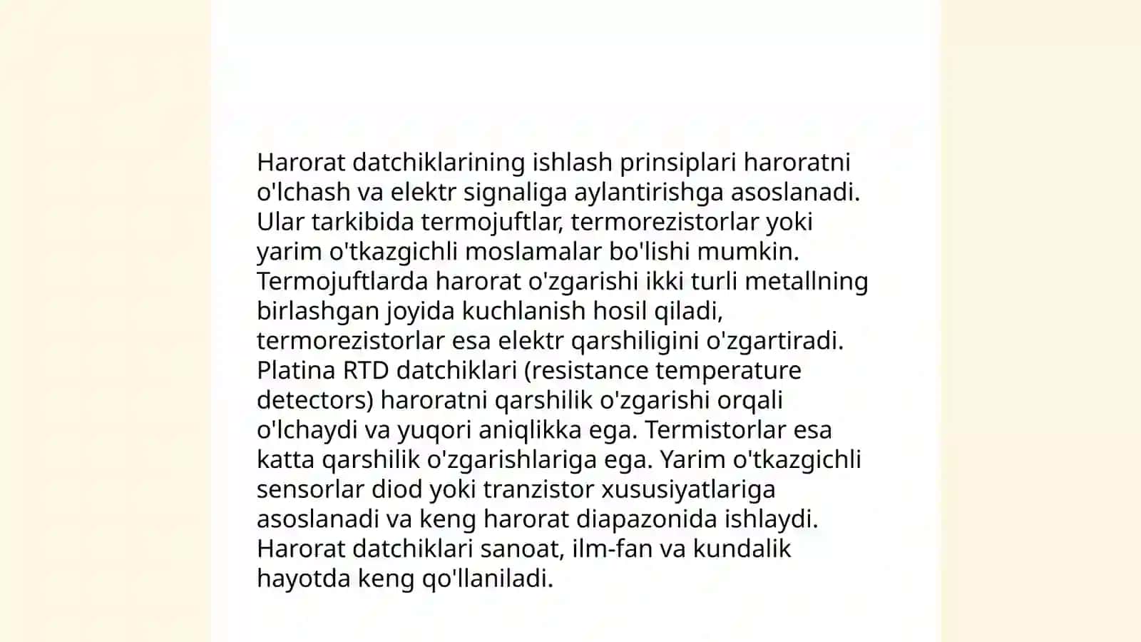 Harorat datchiklari. Svetodiodni (LED) ma'lum haroratda ushlash 4
