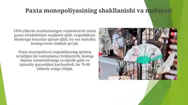O'zbekistonda 80-90 yillaridagi ijtimoiy-siyosiy vaziyat: paxta yakka hokimligi va qatag'onliklar 4