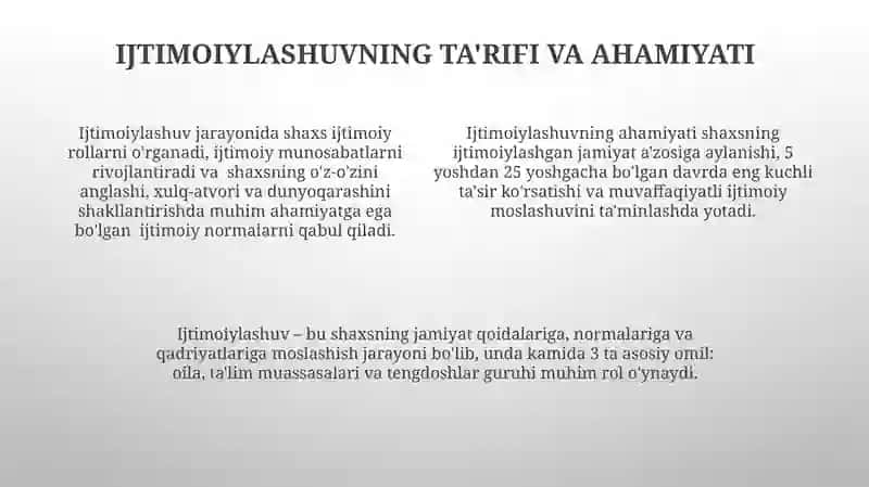 Shaxs ijtimoiylashuvi va xulq atvori 4