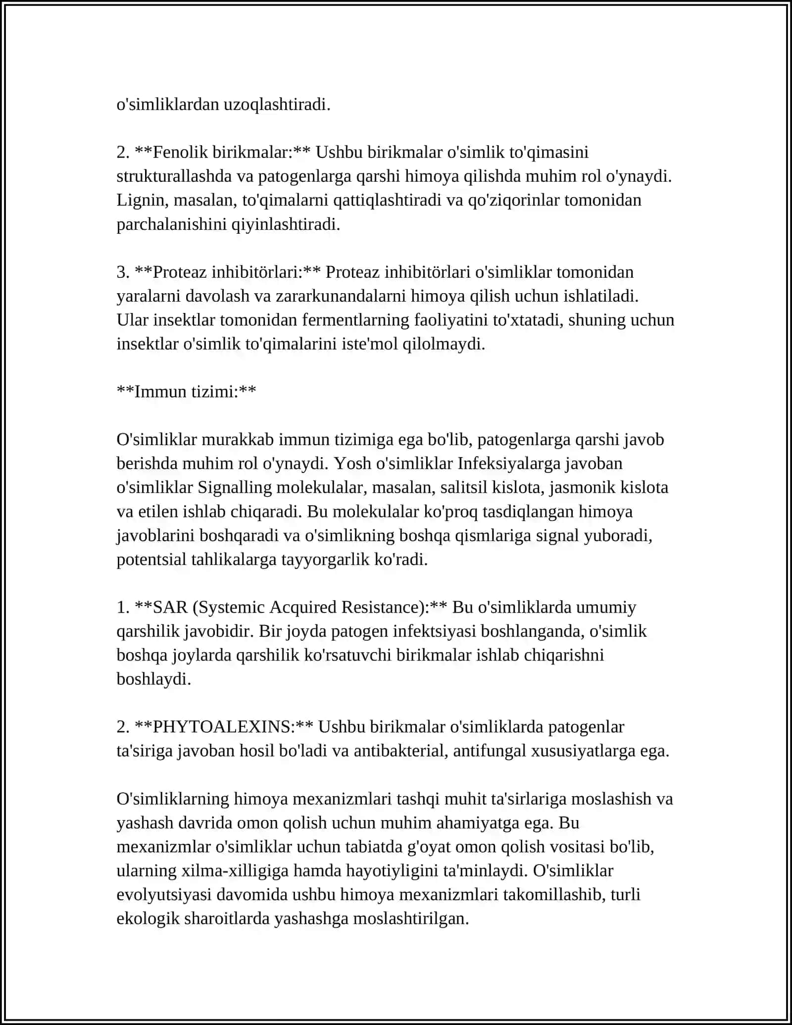 O'SIMLIKLARNING HASHAROTLARGA CHIDAMLILIGI-ORGANIZMLARNING BIOLOGIK XUSUSIYATI 4