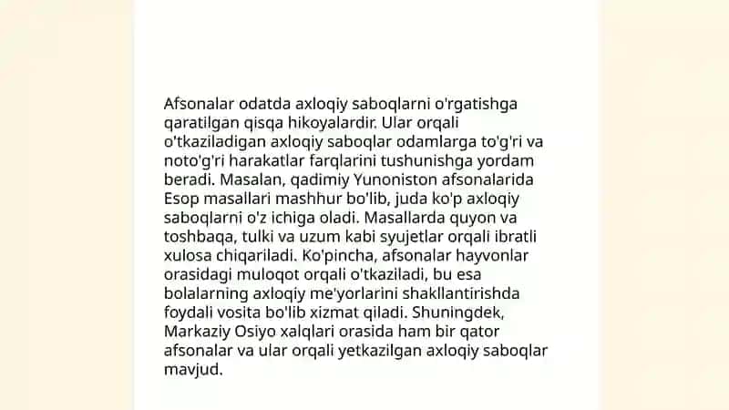 Qadimgi Afsonalar va Satiralarning tarbiyaviy ahamiyati 4