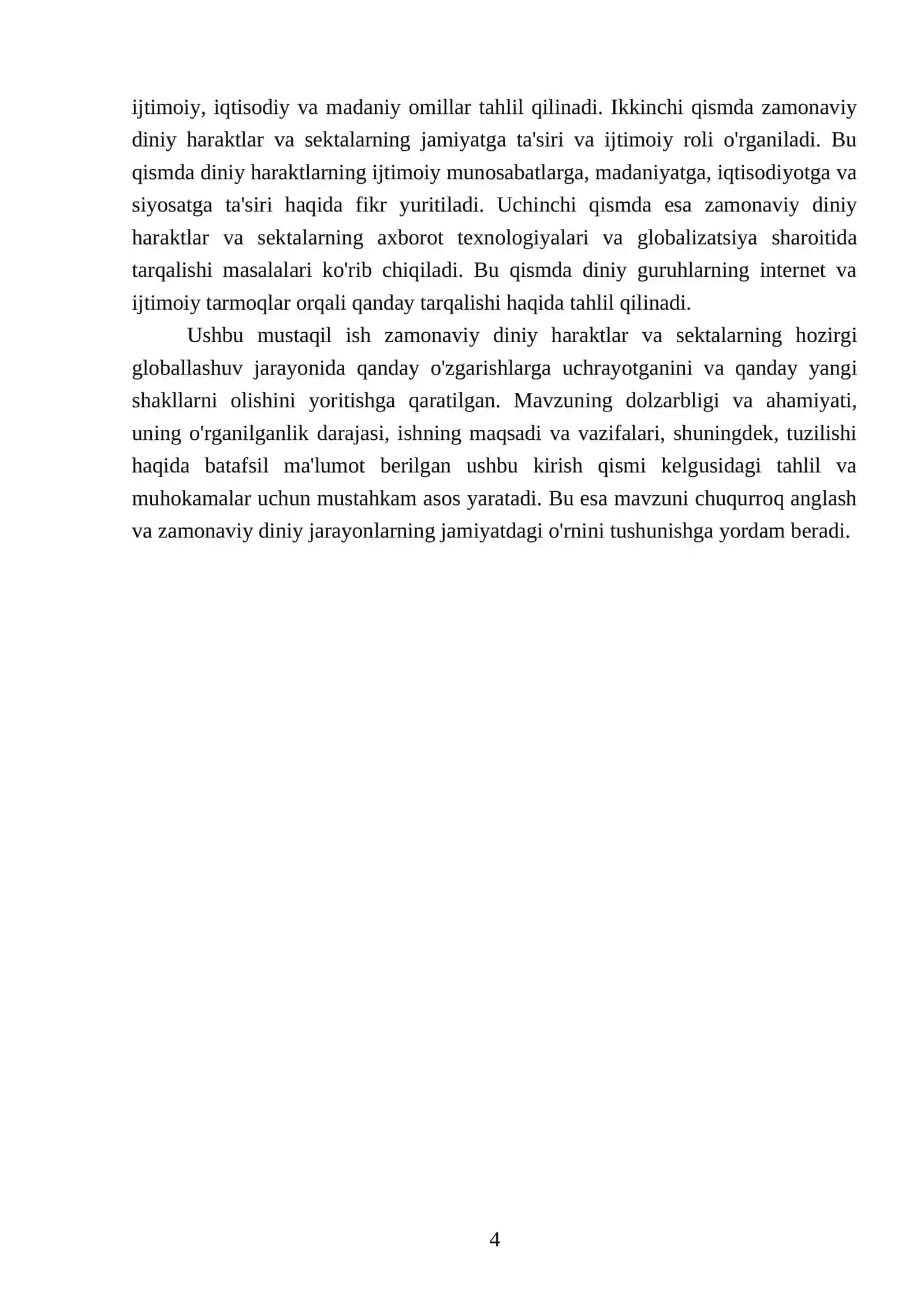 Zamonaviy diniy haraktlar va sektalar 4