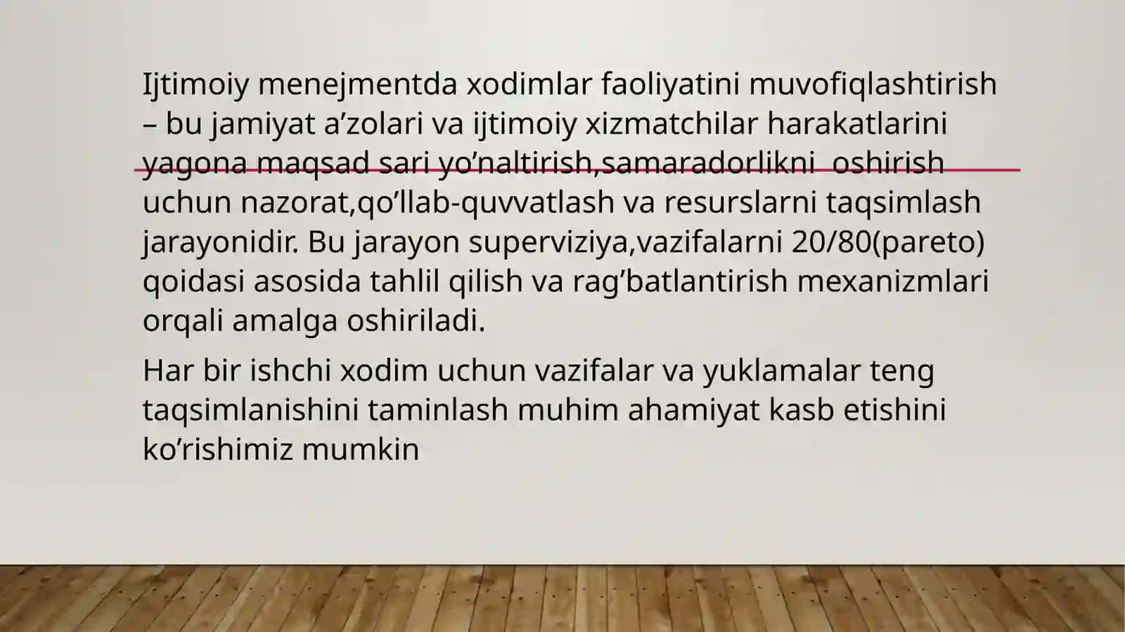Ijtimoiy menejmentda xodimlar faoliyatini muvofiqlashtirishda Pareto prinsipi. 4