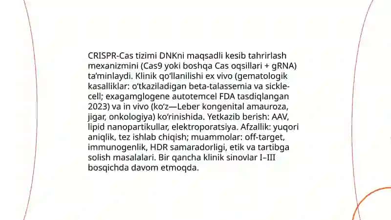 Gen injineriyasi va uning meditsina amaliyotida qo‘llanilishi 4