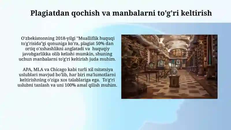 Kutubxona faoliyatida axborotni tadbiq etish 4