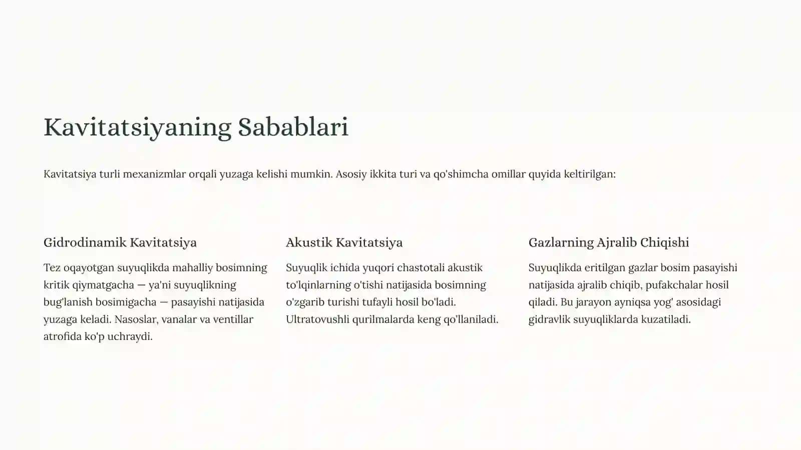 Gazlarning Suyuqlikda ErishivaKavitatsiya 4