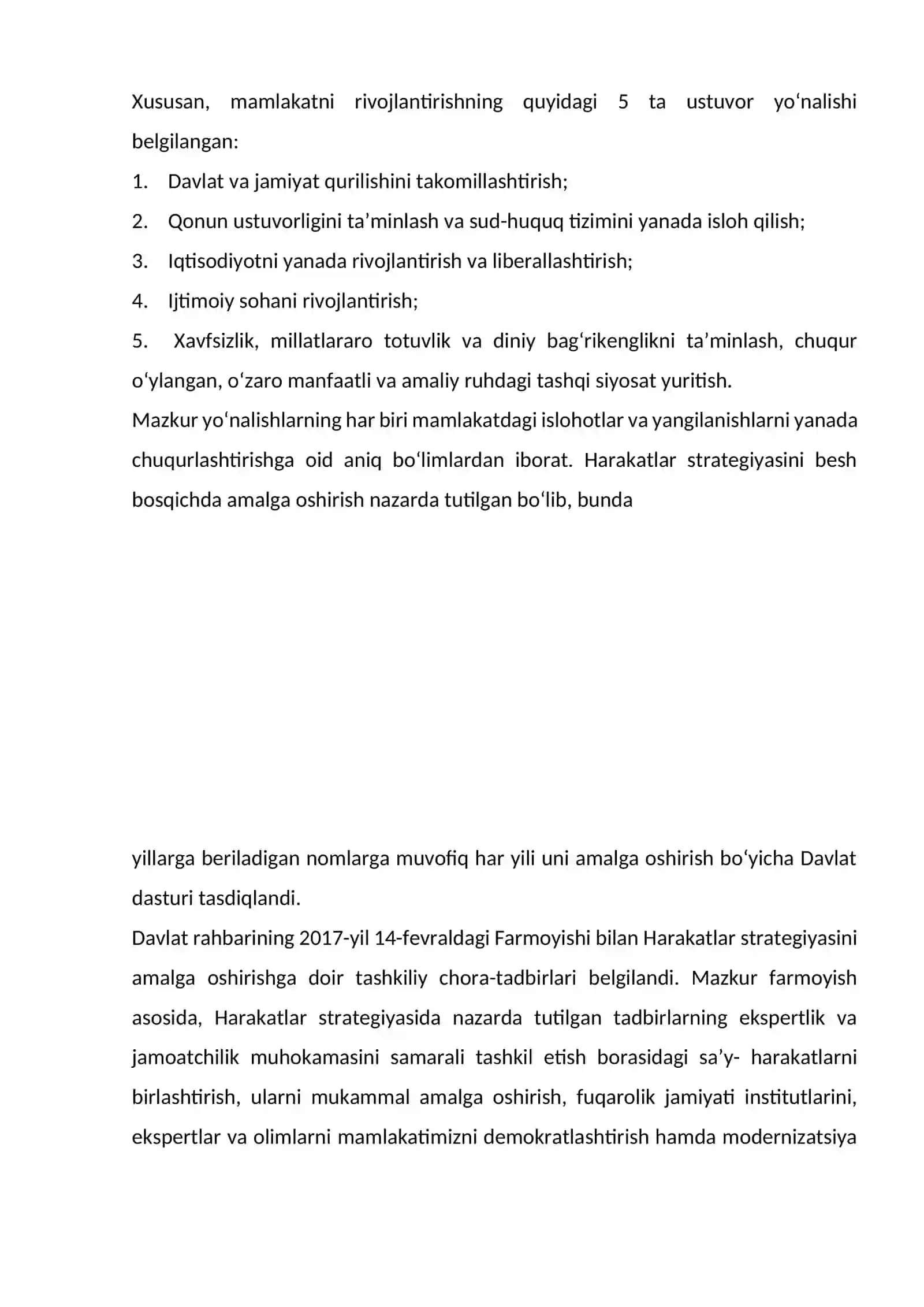 2017-2021-yillarda O‘zbekiston Respublikasini rivojlantirishning beshta ustuvor yo‘nalishi bo‘yicha Harakatlar strategiyasi 4