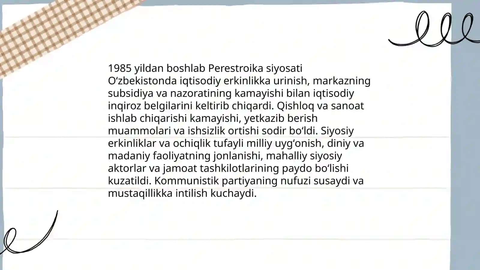 Qayta qurish siyosati va uning Oʻzbekistonga taʼsiri 4