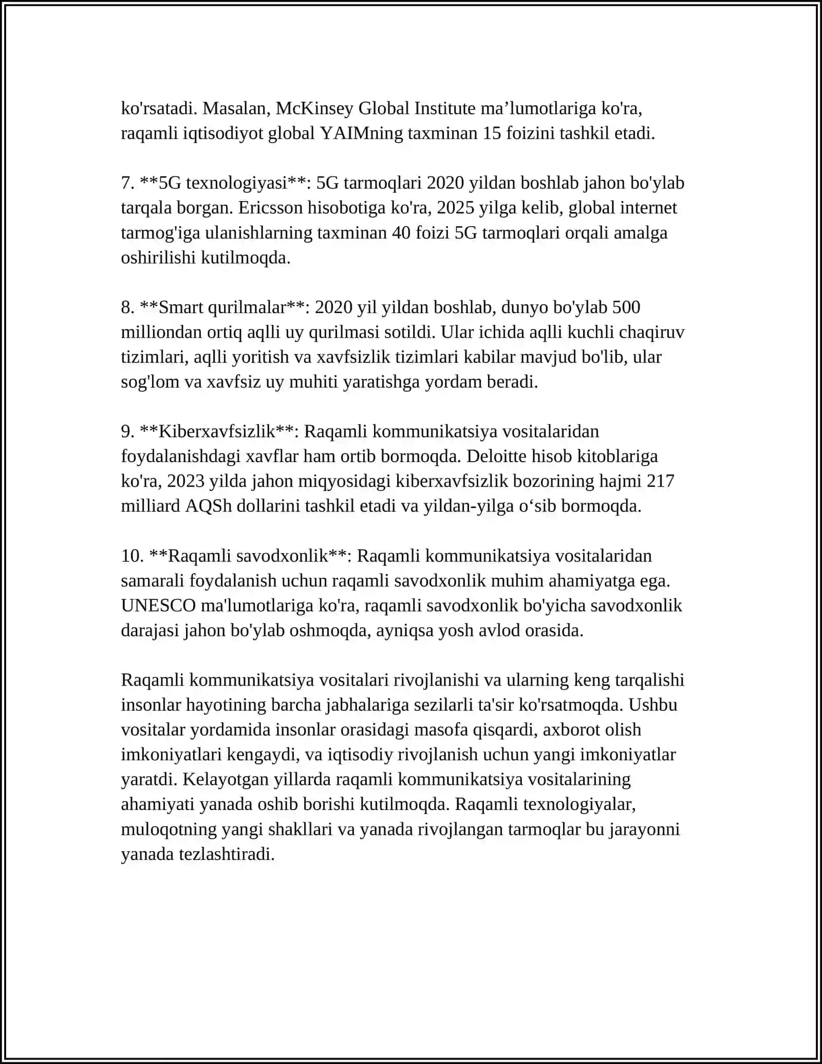 MUSTAQIL ISH Mavzu: MEDYA MAYDON VA INTERNET IMKONYATLARII 4