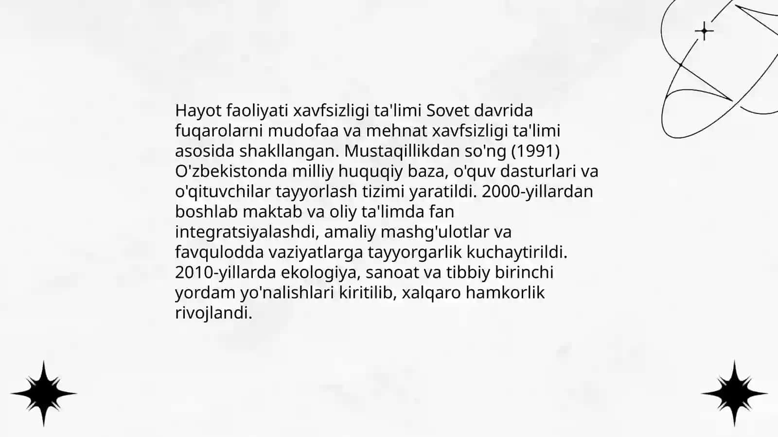 Hayot faoliyati xavfsizligi fanining mohiyati va vazifalari 4
