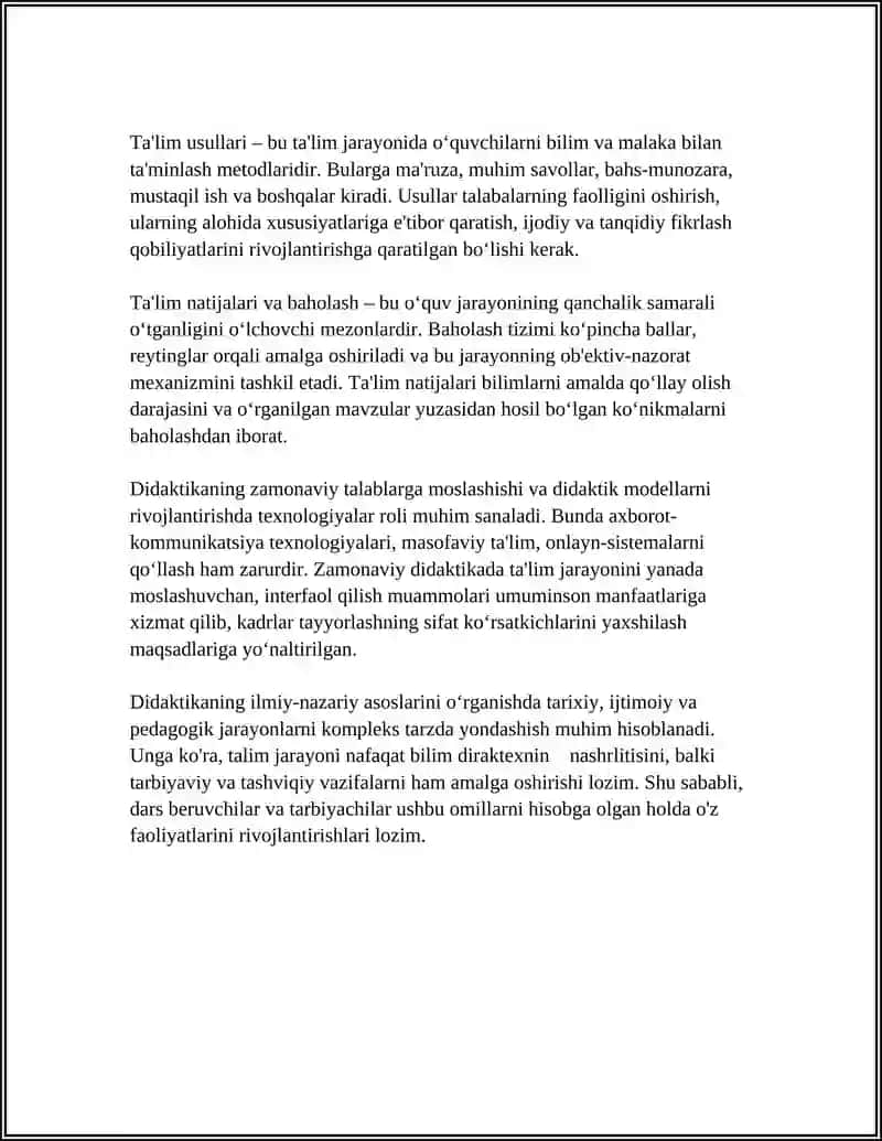 DIDAKTIKA TALIM NAZARIYASINING MOHIYATI 4