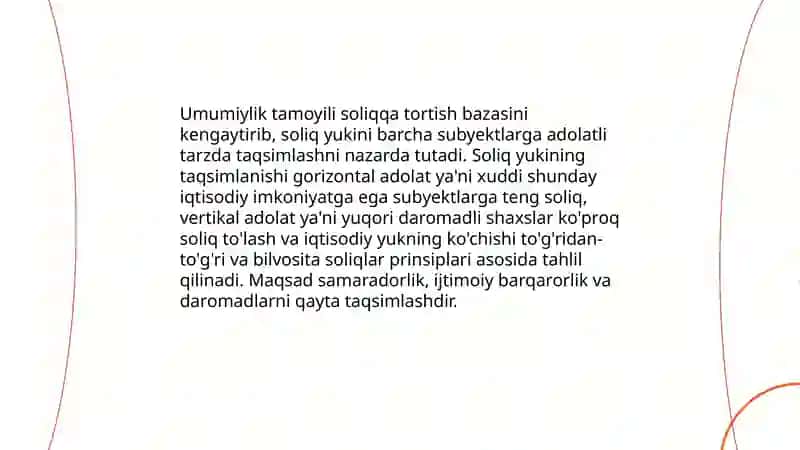Soliqqa tortish tamoyillari.Soliq funksiyalari 4