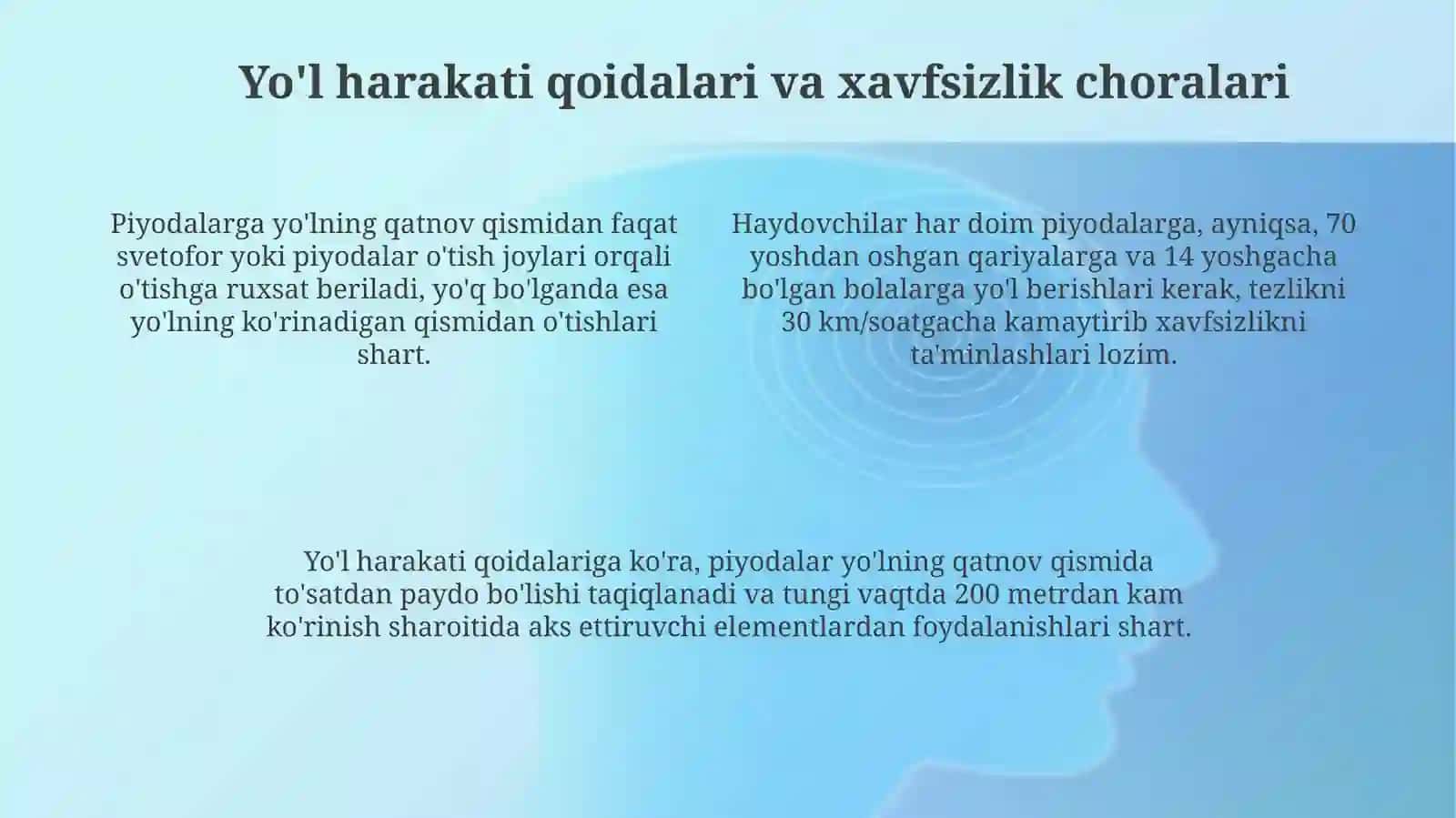 Piyodahaydovchioʻzaromunosabati 4
