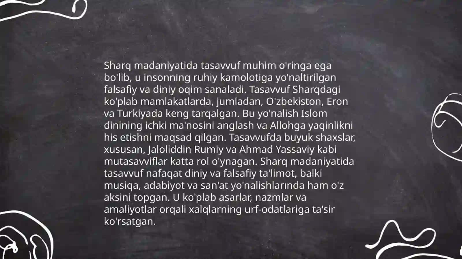 Tasavvuf taʼlimotlarining Sharq madaniyatiga ta`siri 4