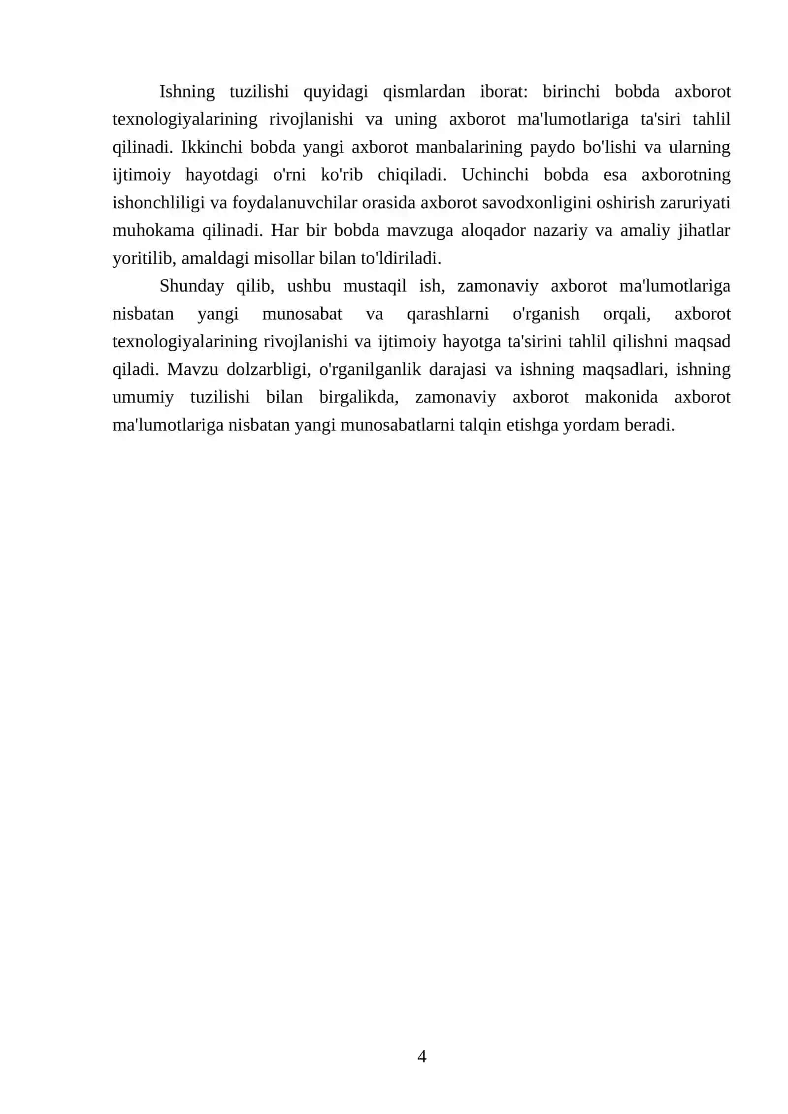 MEDIA SAVODXONLIK FANIDAN TAYYORLAGAN MUSTAQIL ISHI 4