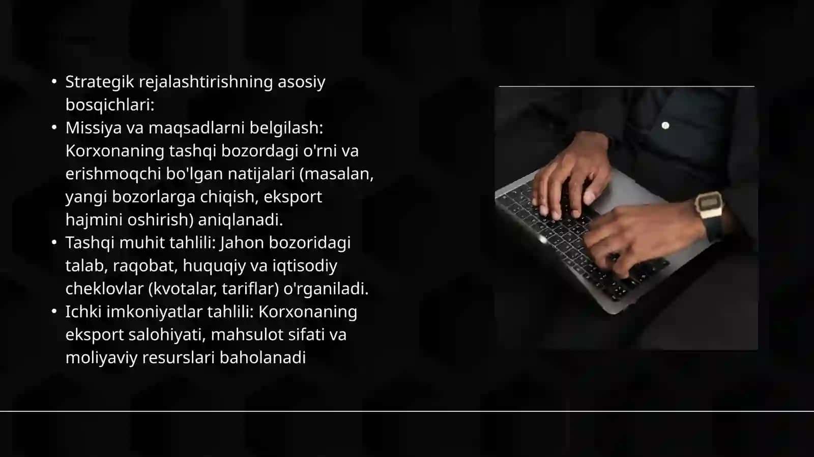Tashqi iqtisodiy faoliyatni strategik rejalashtirish 4