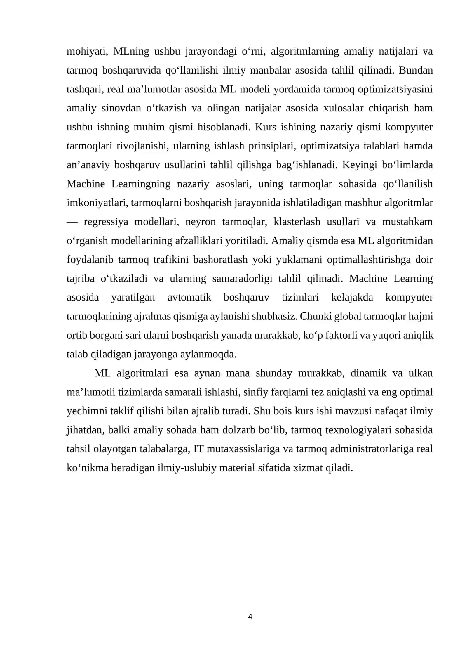 Machine Learning algoritmlarining tarmoq optimizatsiyasidagi roli 4