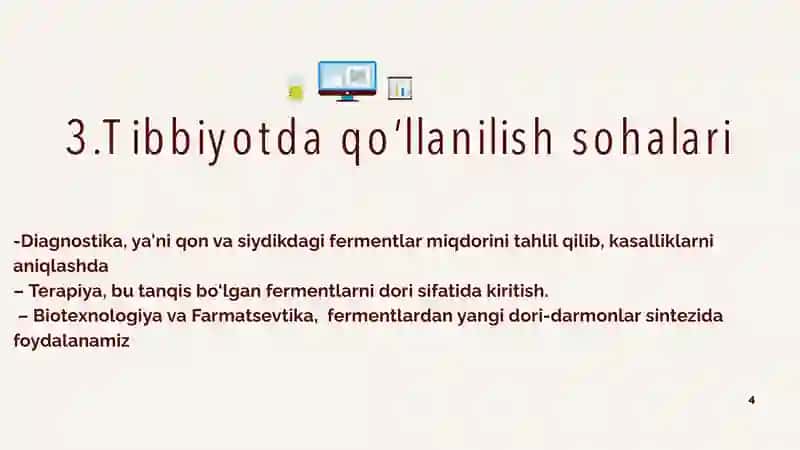 Fermentlarning Tibbiyotda Qo‘llanilishi 4