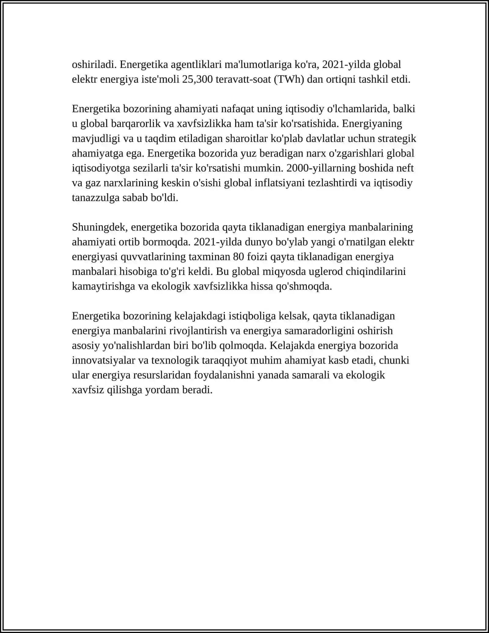 ENERGETIKA BOZORI VA UNING MAKROIQTISODIY BARQARORLIKDAGI ROLI 4