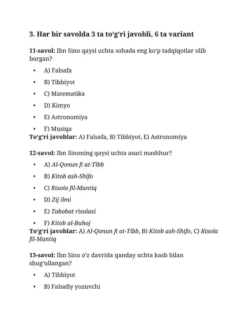 "Ibn Sinoning hayoti va ijodi" 4