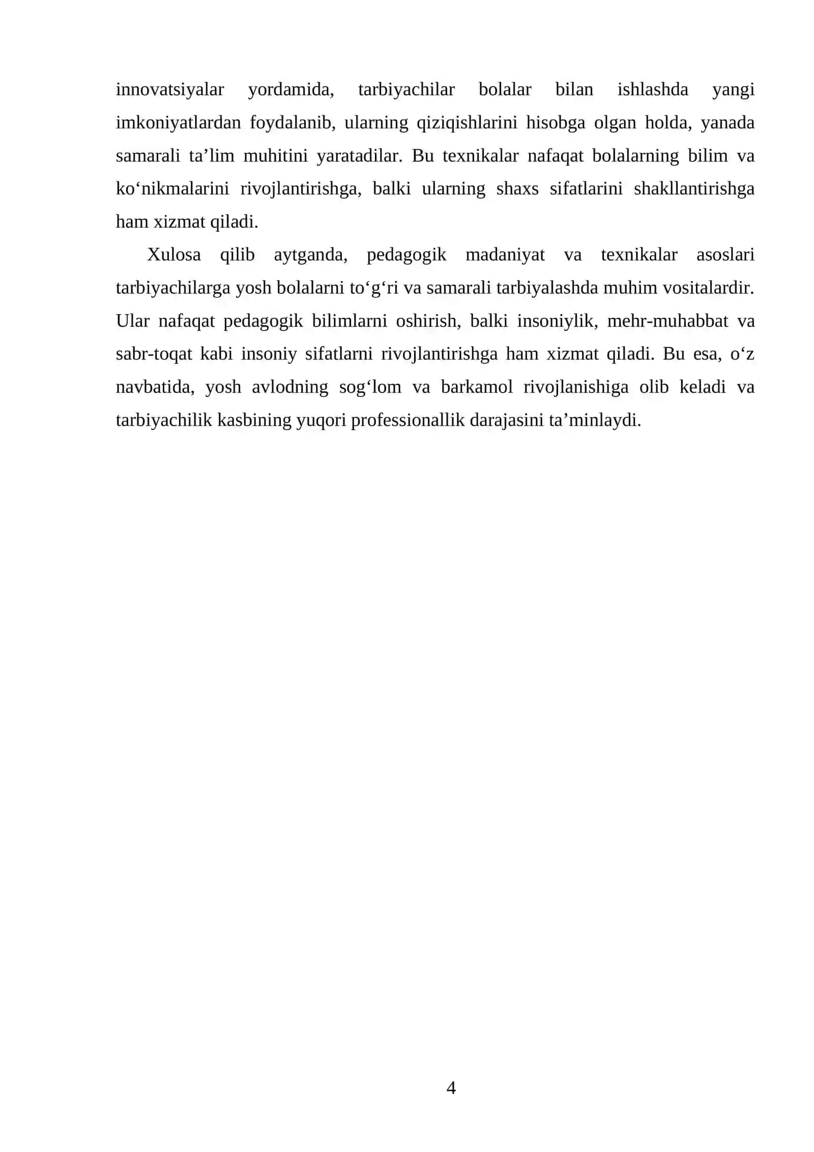 TARBIYACHILIK KASBI TARBIYACHIGA QOYILADIGAN TALABLAR 4