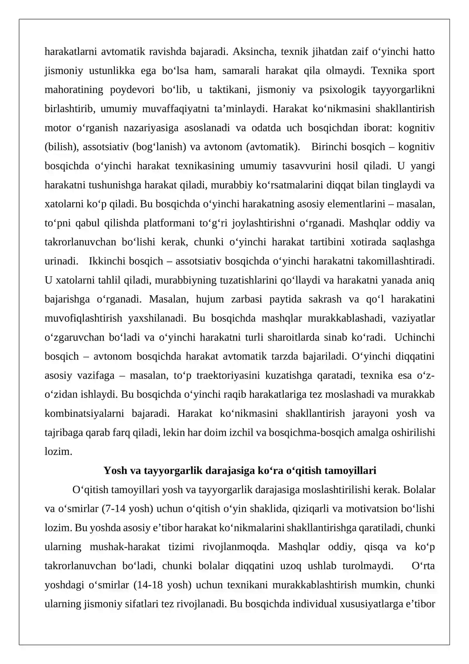 Voleybol o‘yin mashqlari texnikasi va taktikasi usullarini o‘rgatish 4
