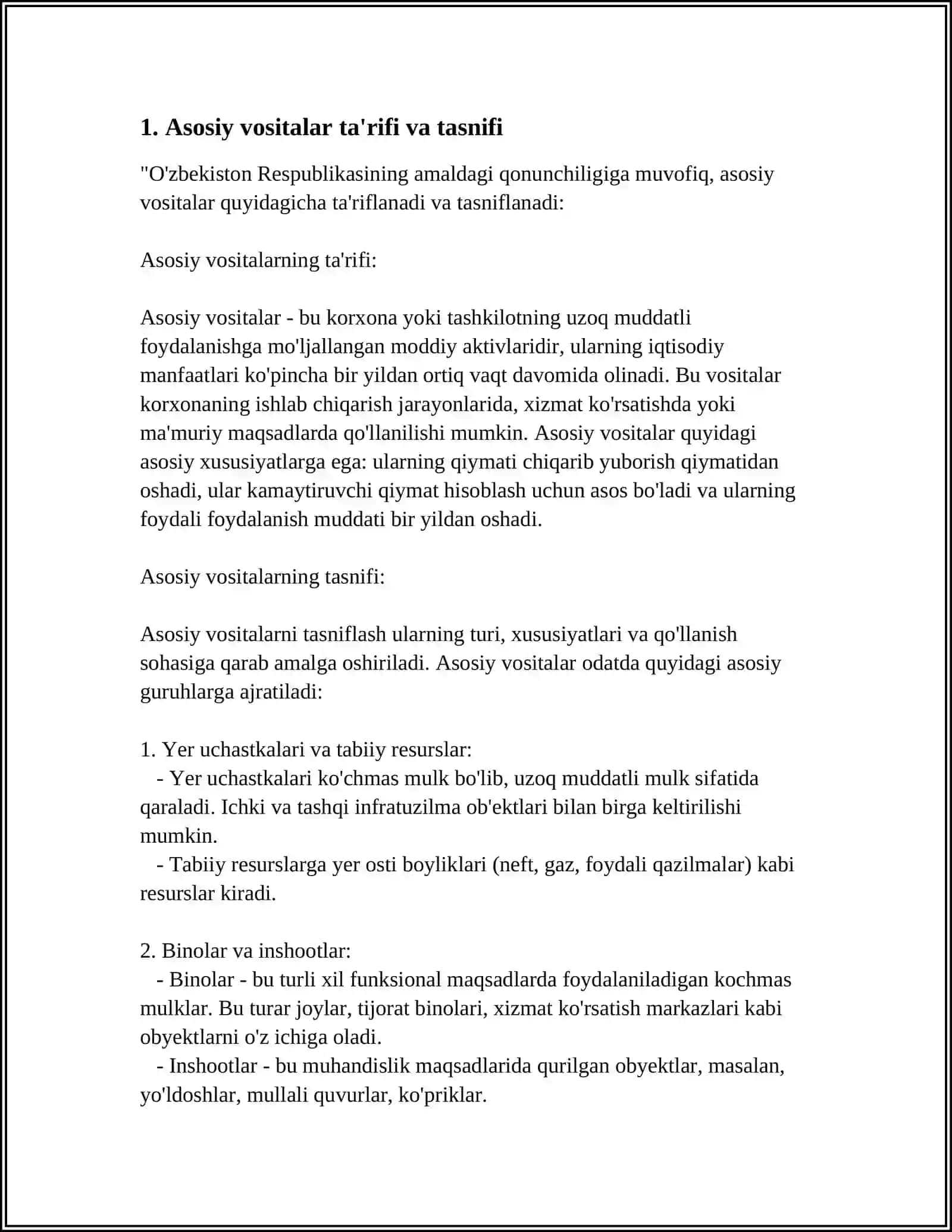 QURILISH TASHKILOTLARIDA ASOSIY VOSITALARGA ESKIRISH HISOBLASH USULLARINI QOLLASH XUSUSIYATLARI 4