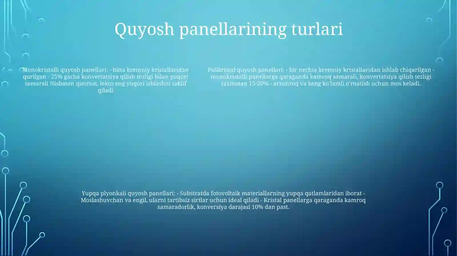 Quyosh Panel Haqida 4