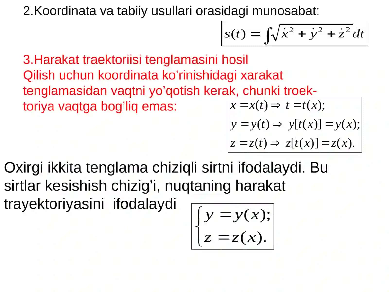 KINEMATIKA PREDMETI VA NUQTA KINEMATIKASI 4