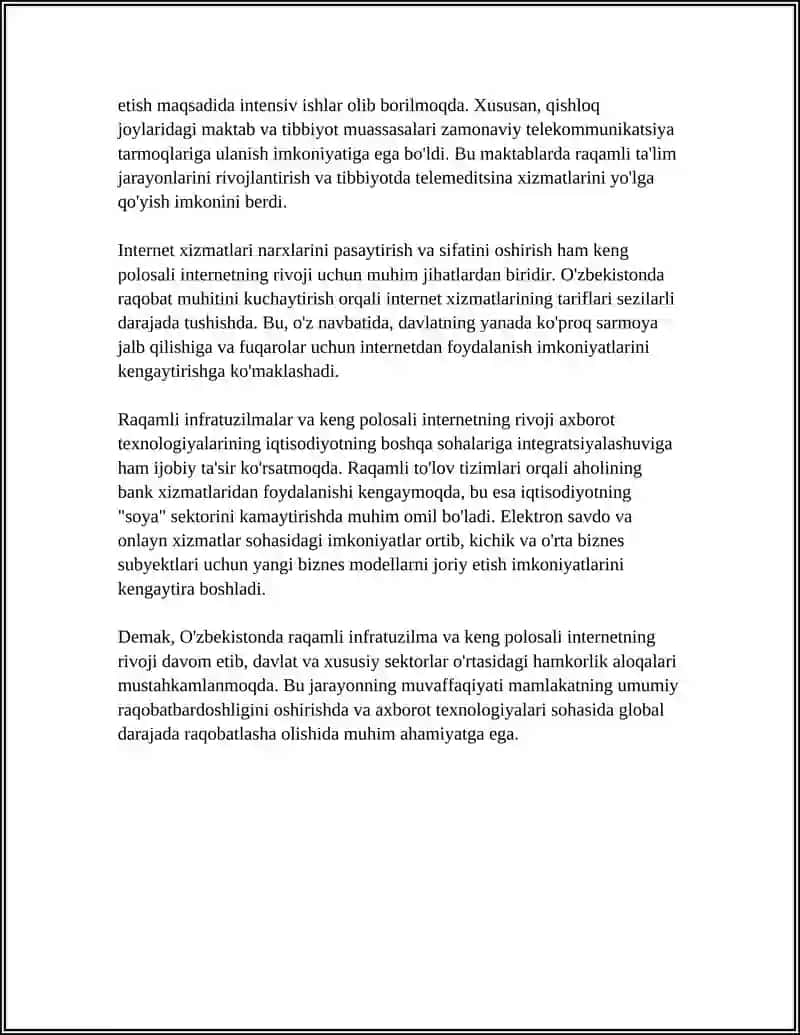 AXBOROT TEXNOLOGIYALARINING ÒZBEKISTONDA RIVOJLANISH VA ISTIQBOLLARI 4