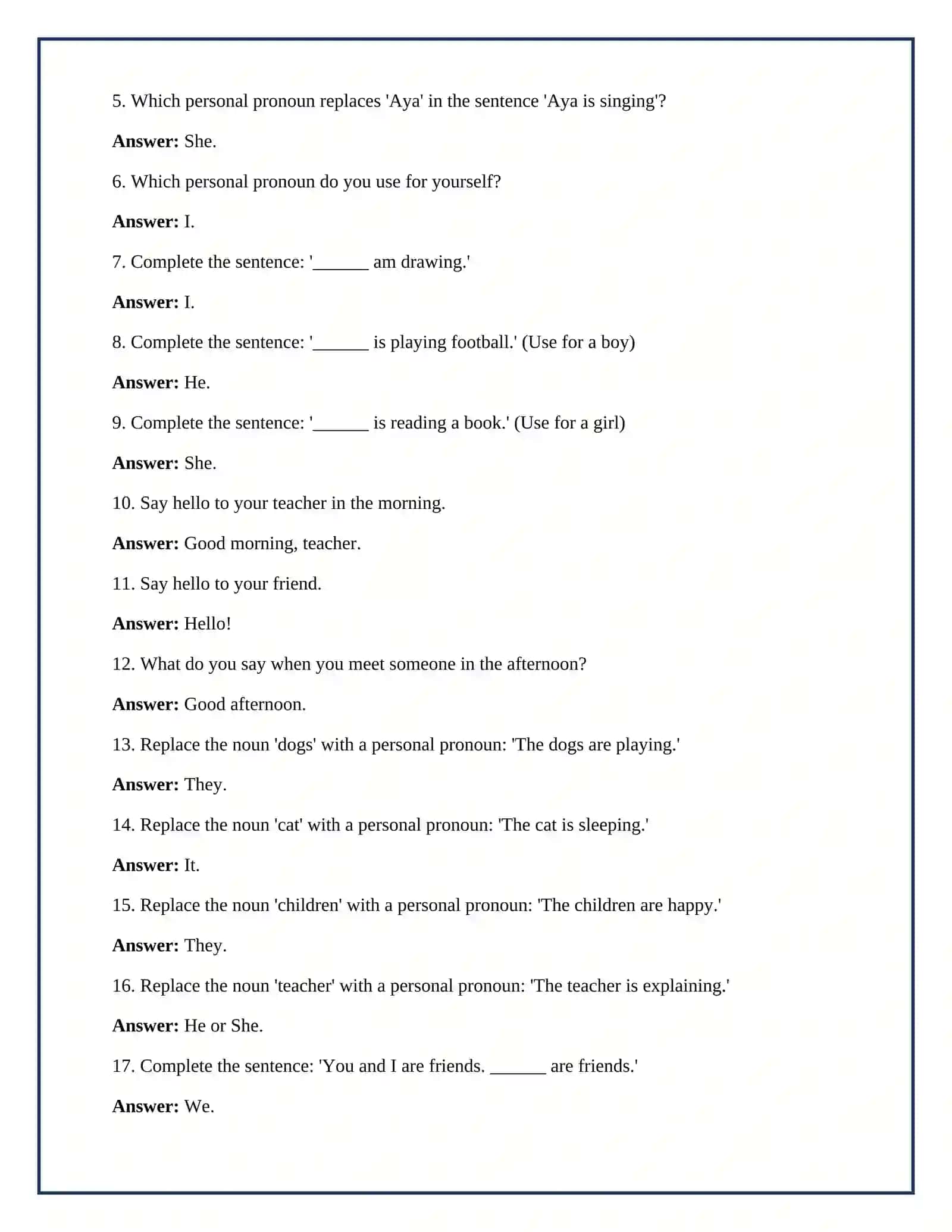 Lesson on Ingliz tili : greetings va personal pronouns 4
