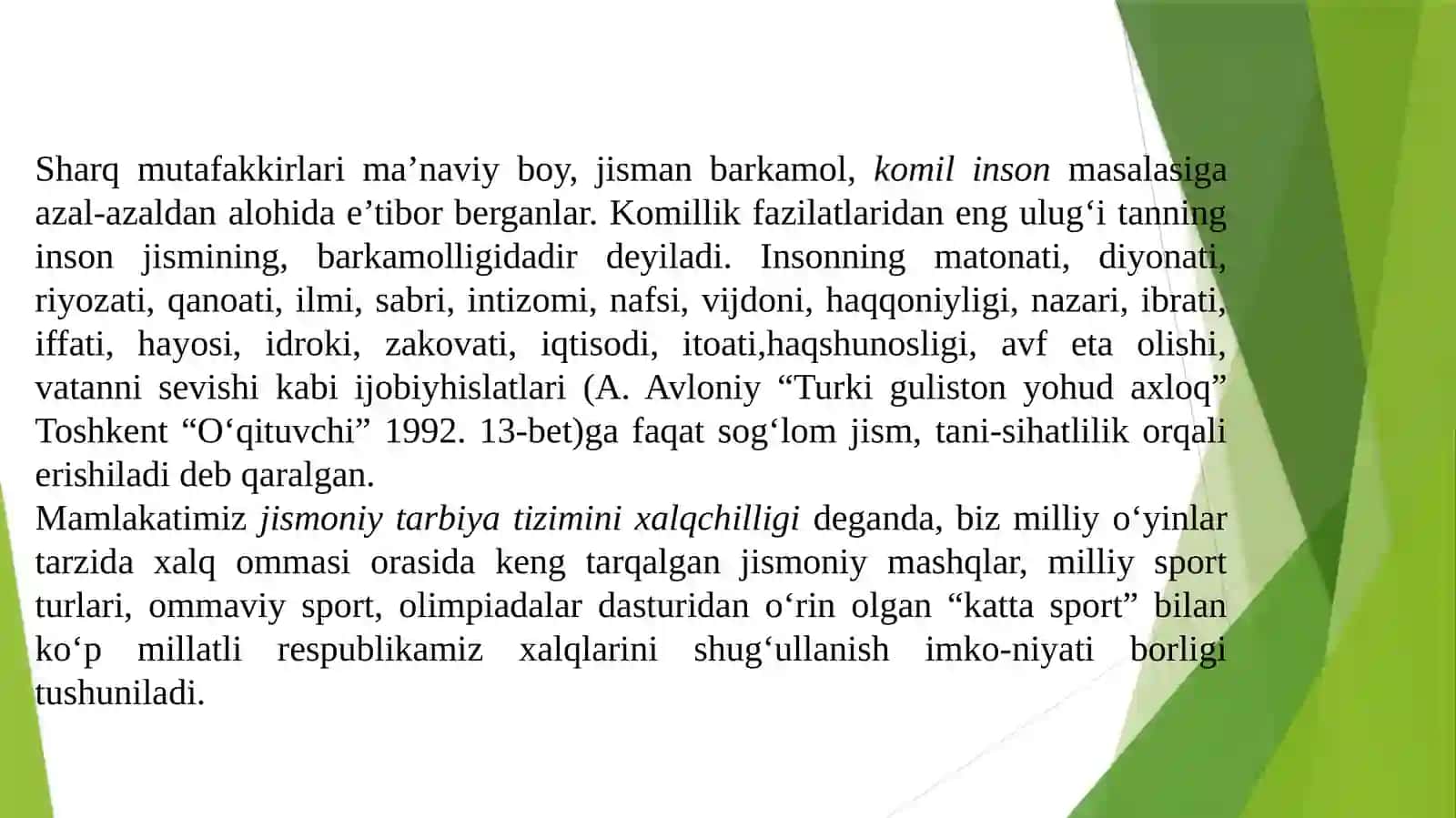 O'zbekiston Respublikasi jismoniy tarbiyati zimini rivojlantirishining umumiy tavsiifi 4