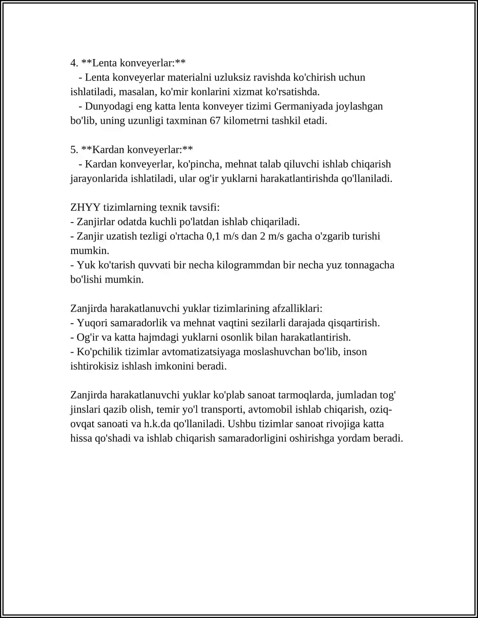 ZANJIRNI BIR QISMI UCHUN OM QONUNI 4
