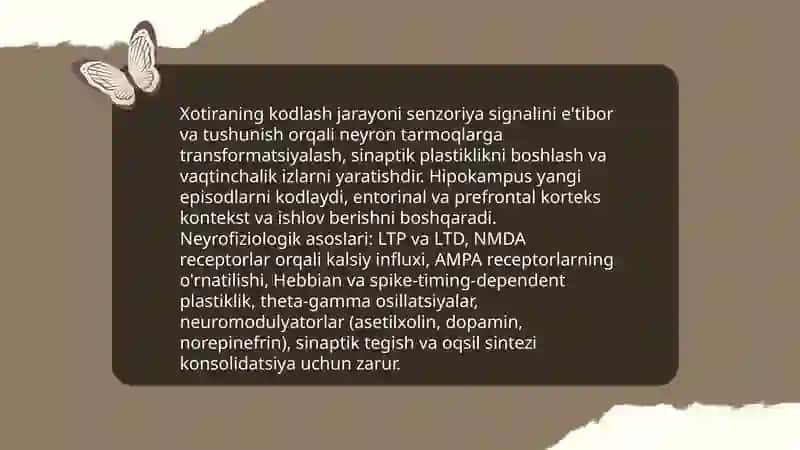 Xotira haqida tushuncha va uning nerv-fiziologik xususiyatlari 4