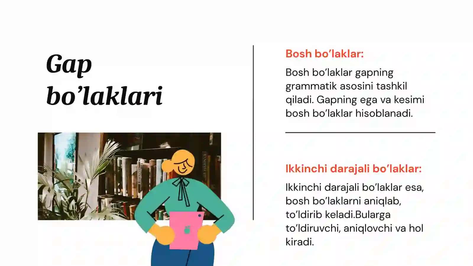 O’zbek tilshunosligida gap bo’laklari nazariyasi 4