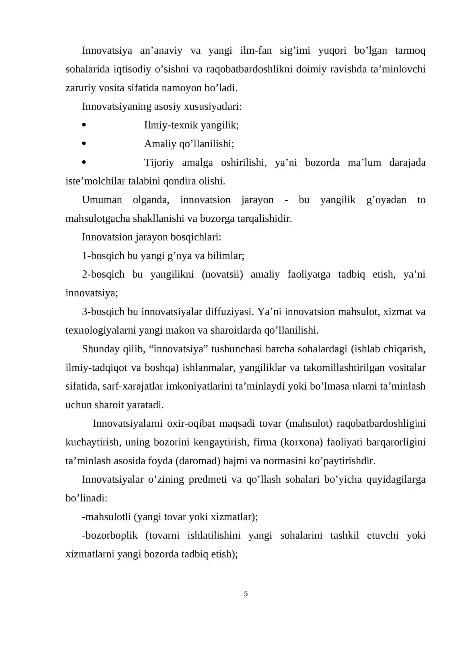 Innovatsiya faoliyatini moliyalashtirish 4