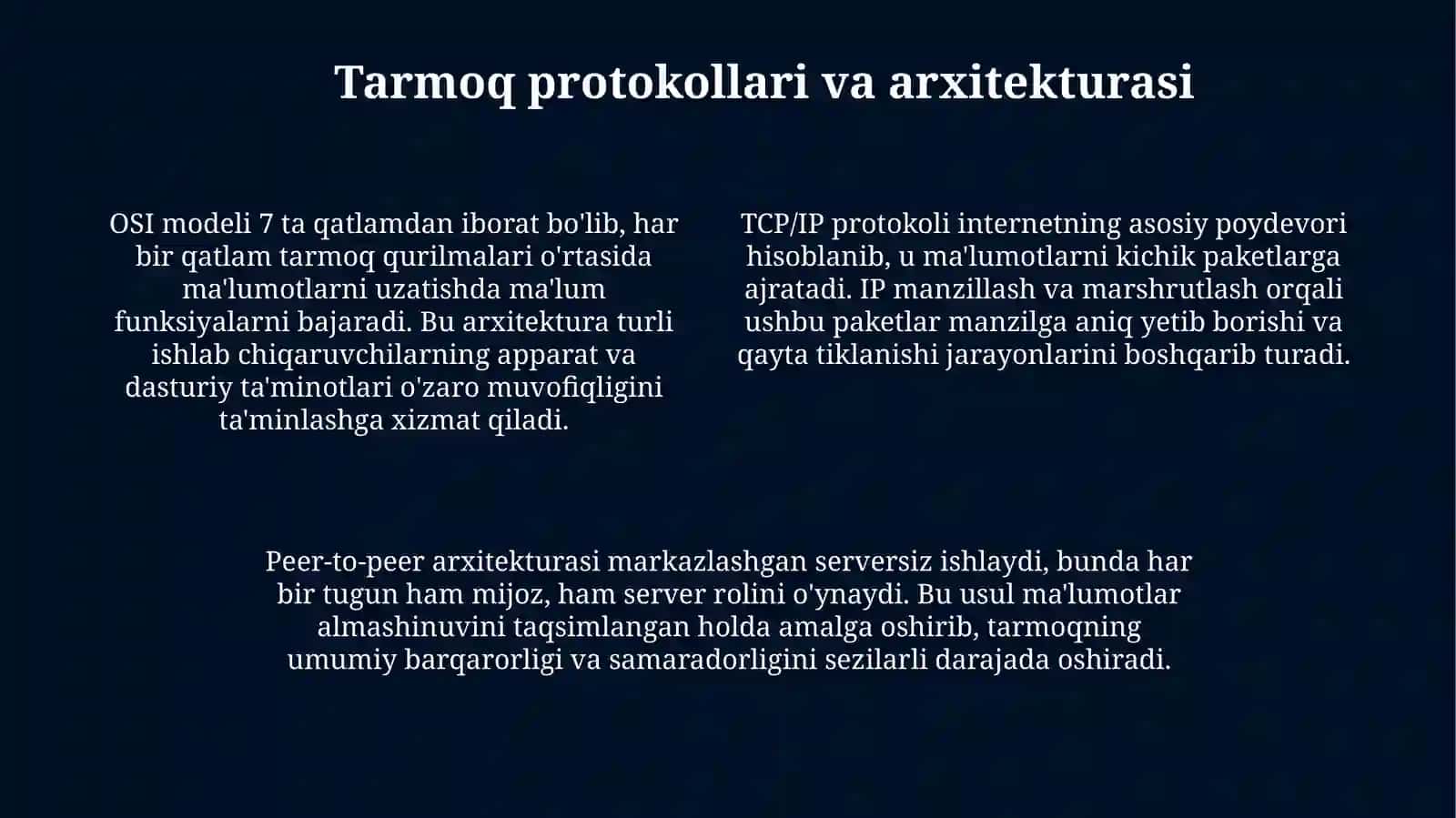 INTERNET TEXNOLOGIYALARI 4
