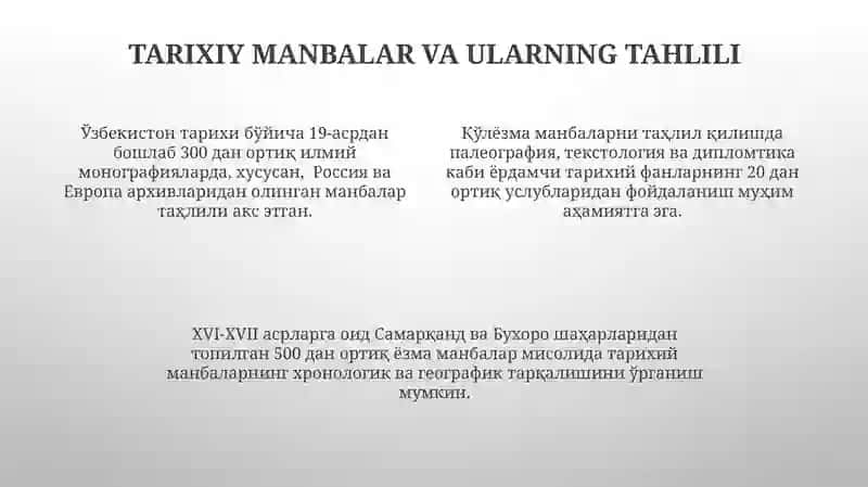 Oʻzbekistonning eng yangi tarixi fanining maqsadi, predmeti va vazifasi nazariy metodologik tamoyili 4