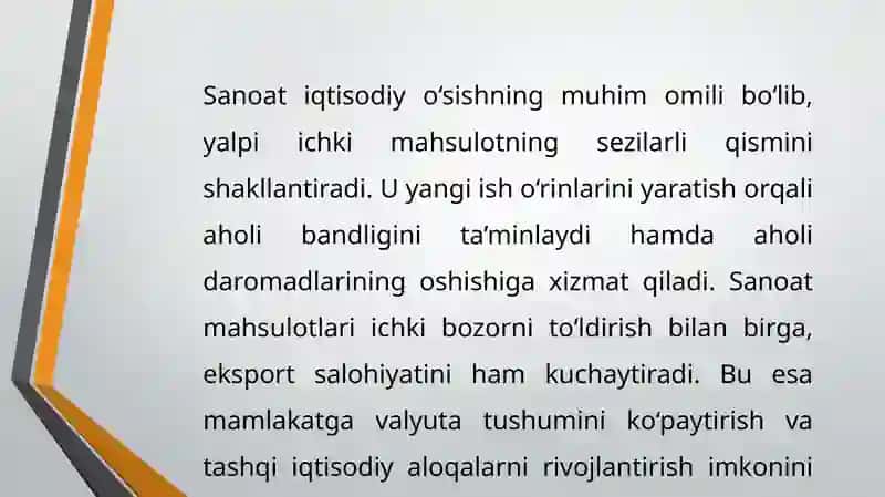 Mamlakat iqtisodiyotining sanoat majmui 4