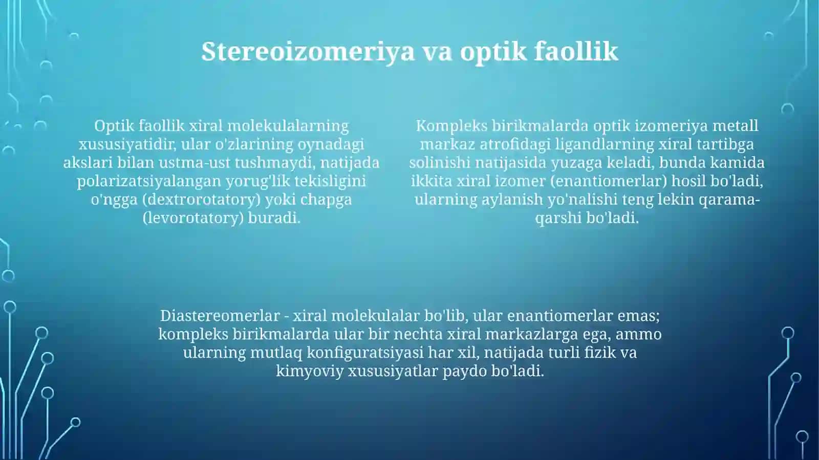 Kompleks birikmalar izomeriyasi 4