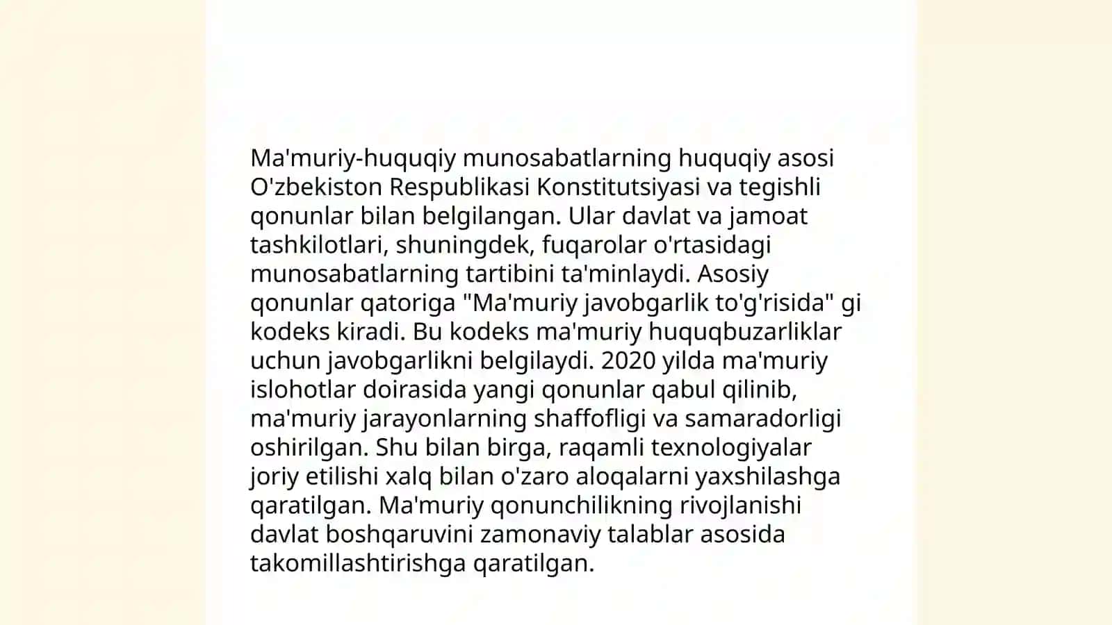 Ma'muriy-huquqiy munosabatlar tushunchasi va o'ziga xos xususiyatlari 4