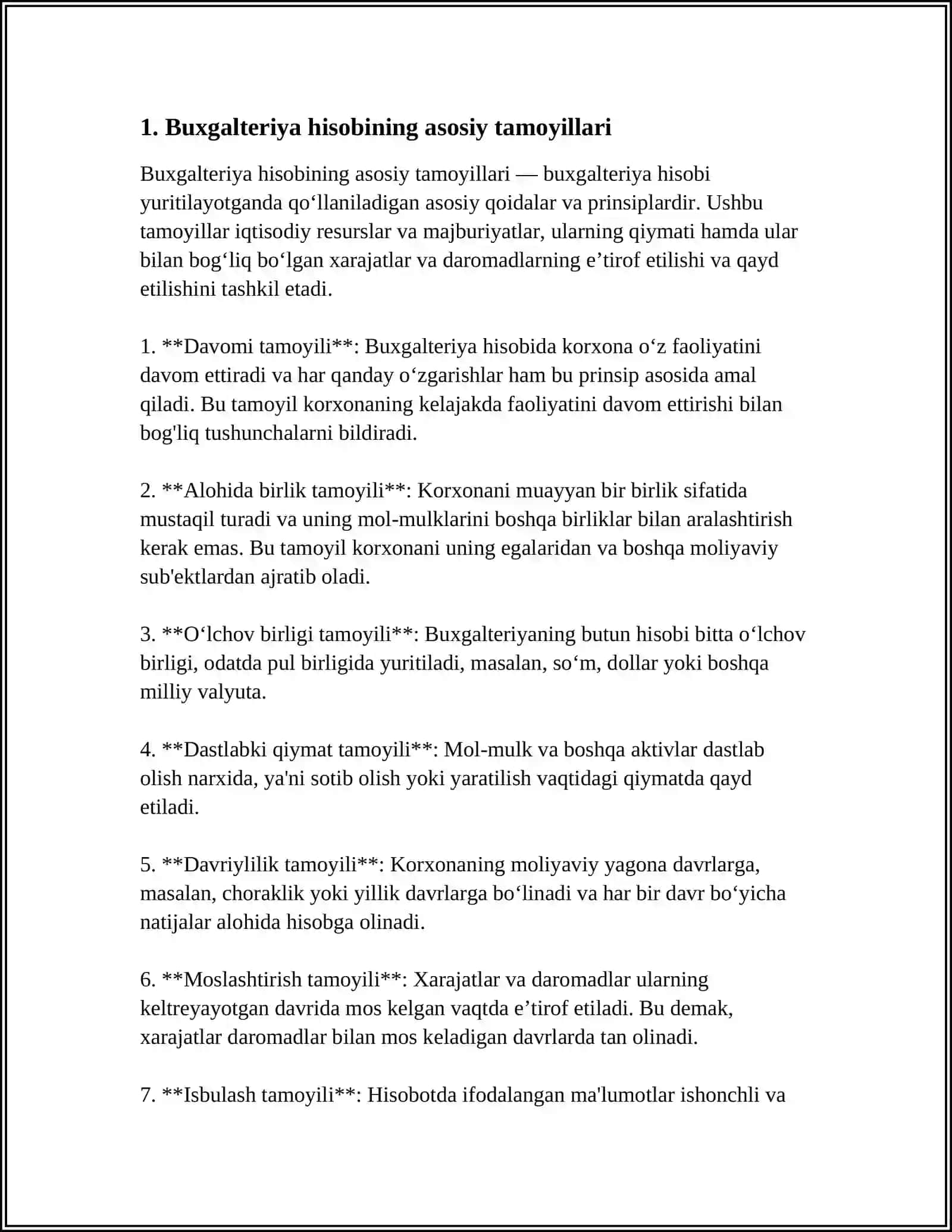 BUXGALTERIYA HISOBINI TASHKIL ETISH VA HISOB SIYOSATI 4