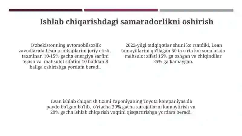 Lean Tizimining Ishlab Chiqarishdagi Iqtisodiy Samaradorligi 4
