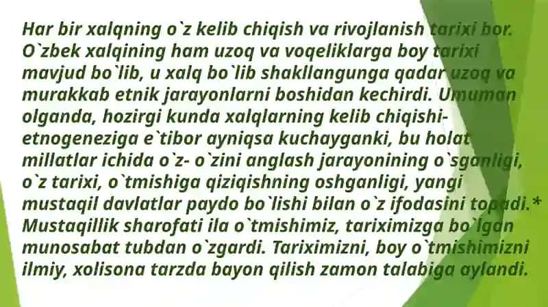 Òzbek xalqining shakllanish jarayonlari 4