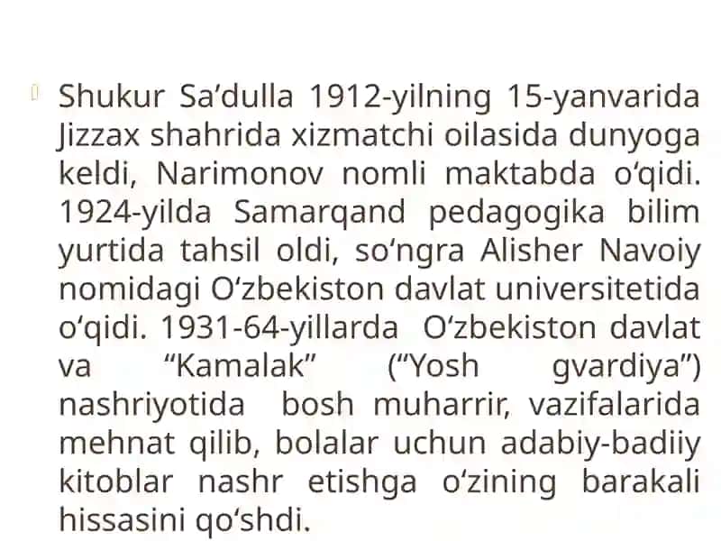 Shukur Sa’dulla–bolalik kuychisi 4