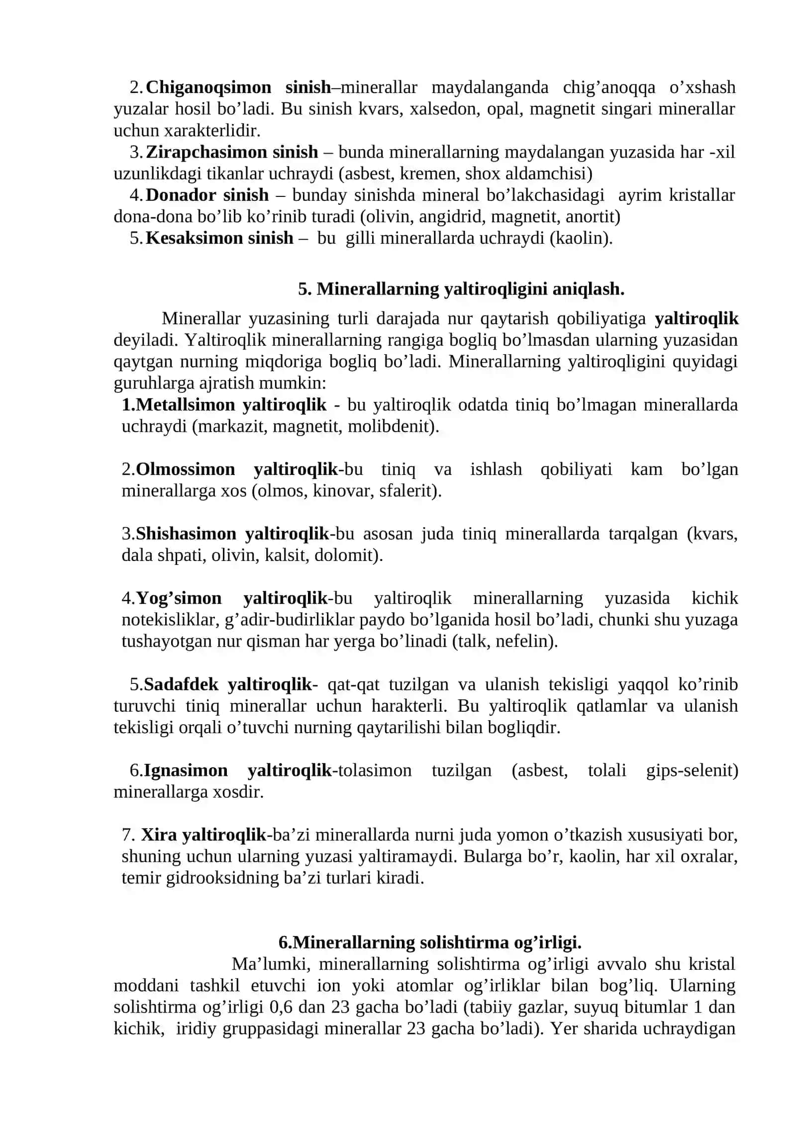 Minerallar va ularning fizik xususiyatlari 4