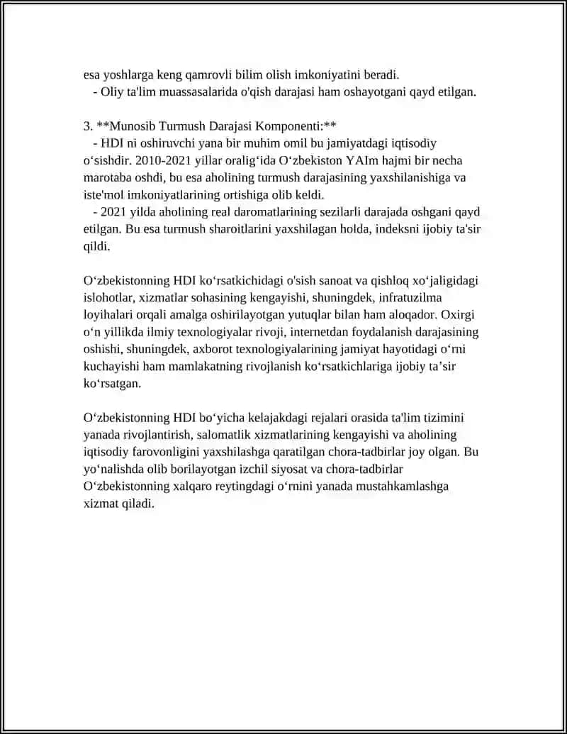 YANGI O‘ZBEKISTON IJTIMOIY-SIYOSIY, IQTISODIY VA MADANIY HAYOTIDA ROʻY BERAYOTGAN OʻZGARISHLARNING XALQARO REYTING VA INDEKSLARDA AKS ETISHI 4